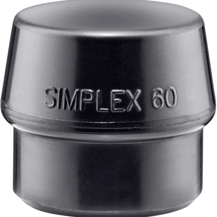 HALDER SIMPLEX Schonhammerkopf Gummi schwarz mittelhart, Ø 30 mm