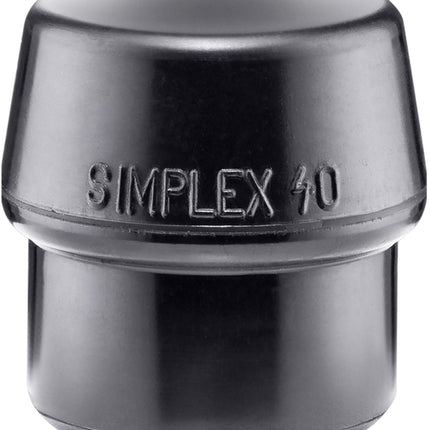 HALDER SIMPLEX Schonhammerkopf Gummi schwarz mittelhart, Ø 30 mm