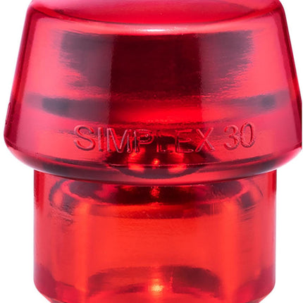 HALDER SIMPLEX Schonhammerkopf 3206.030, Ø 30 mm, Plastik rot hart