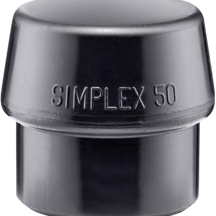 HALDER SIMPLEX Schonhammerkopf Gummi schwarz mittelhart, Ø 30 mm