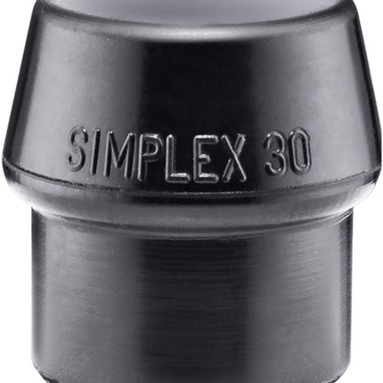 HALDER SIMPLEX Schonhammerkopf Gummi schwarz mittelhart, Ø 30 mm