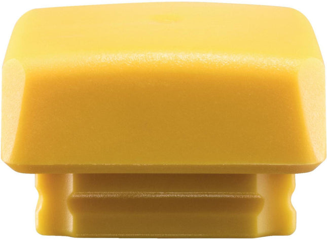HALDER Schonhammerkopf SECURAL Polyurethan gelb mittelhart 30x40 mm – 35 g, für einfache Identifikation