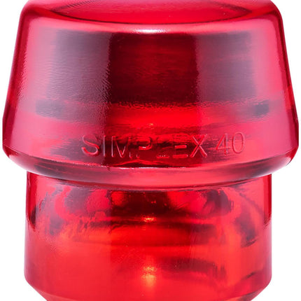 HALDER SIMPLEX Schonhammerkopf 3206.030, Ø 30 mm, Plastik rot hart