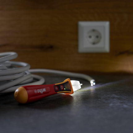 Wiha Spannungsprüfer SB 255-13, einpolig, 12–1000 V AC, berührungslos, mit LED-Taschenlampe
