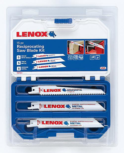 LENOX Säbelsägeblatt-Set 1073415RKG 15-teilig für Holz und Metall – HSS-Bi-Metall-Ausführung hohe Robustheit