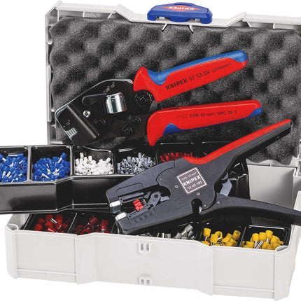 KNIPEX Aderendhülsensortiment 1252-teilig, 0,50–10,00 mm², im Systainer, mit Zange