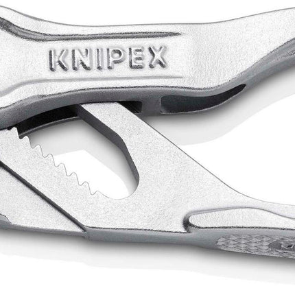 Zangenschlüssel XS, 100 mm, Spannweite 21 mm, verchromt, aufgeprägte raue Oberfläche – KNIPEX