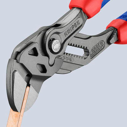 Zangenschlüssel 180 mm, Comfort-Griff, schwarz atramentiert, Spannweite 40 mm – KNIPEX