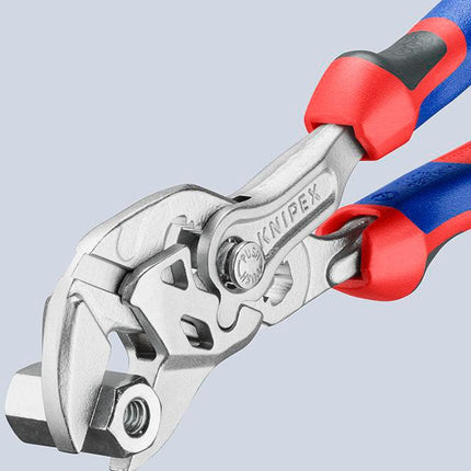 Zangenschlüssel 250 mm, Spannweite 52 mm, verchromt, Mehrkomponenten-Hüllen – KNIPEX