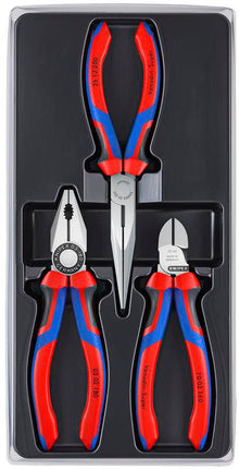 KNIPEX Zangensatz Montage-Paket 3-teilig im Kunststoff-Tiefziehteil – 810 g, 3-teiliger für Montagearbeiten