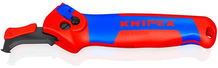 KNIPEX Abmantelungsmesser 16 50 145 SB, Gesamtlänge 146 mm, mit Hakenklinge