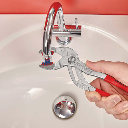 Syphon- und Connectorenzange, 250 mm, Spannweite 25–80 mm, verchromt – KNIPEX