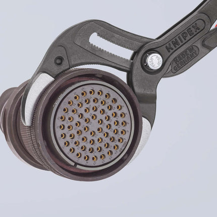 Syphon- und Connectorenzange 250 mm – 25-fach verstellbar, Spannweite 25–80 mm, schwarz atramentiert – KNIPEX