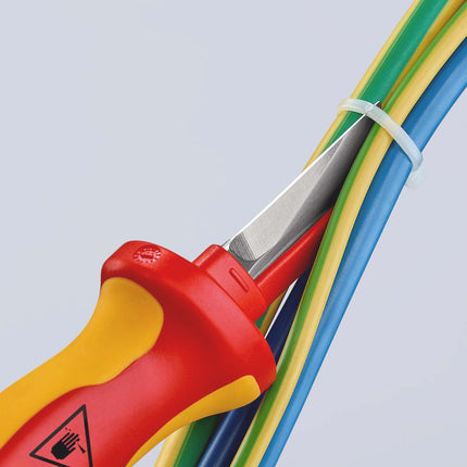 KNIPEX Kabelmesser 98 54 190 mm Gesamtlänge VDE-isoliert bis 1000 V Mehrkomponentengriff – 68 g, Marke