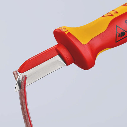 KNIPEX Kabelmesser 98 54 190 mm Gesamtlänge VDE-isoliert bis 1000 V Mehrkomponentengriff – 68 g, Marke