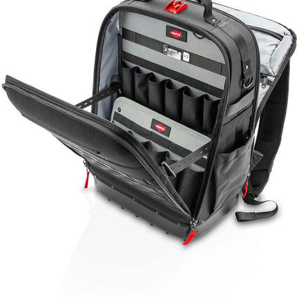 Werkzeugrucksack Modular X18, 350 x 250 x 500 mm, Nylongewebe, schwarz/rot – KNIPEX