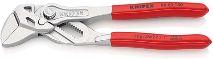 KNIPEX Zangenschlüssel 400 mm, Spannweite 85 mm, verchromt, Kunststoffüberzug – DIN ISO 5743
