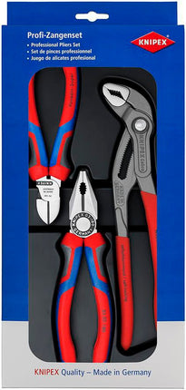 KNIPEX Zangensatz Bestseller-Paket 3-teilig, poliert, Kunststoff-Tiefziehteil – 950 g