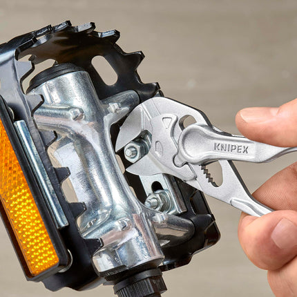 Zangenschlüssel XS, 100 mm, Spannweite 21 mm, verchromt, aufgeprägte raue Oberfläche – KNIPEX