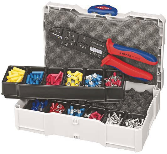 Kabelverbindersortiment 301-tlg.0,5-6 mm² Sortimentskoffer KNIPEX – Inhalt 301-teilig, je 25 Stück, Länge 265 mm