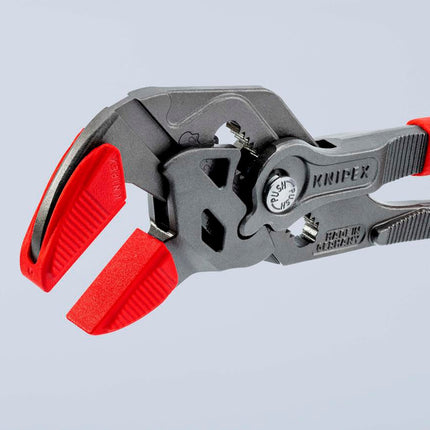 Zangenschlüssel 250 mm, schwarz atramentiert, Kunststoffüberzug, Spannweite 52 mm – KNIPEX