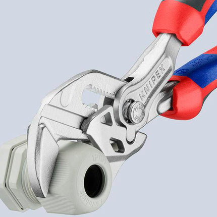 Zangenschlüssel 250 mm, Spannweite 52 mm, verchromt, Mehrkomponenten-Hüllen – KNIPEX