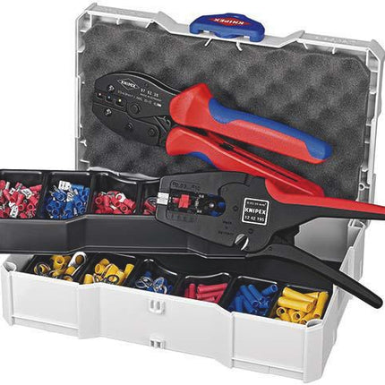 Kabelverbindersortiment 287-tlg. im Sortimentskoffer, 0,5-6 mm², mit Crimpzange und Abisolierzange – KNIPEX