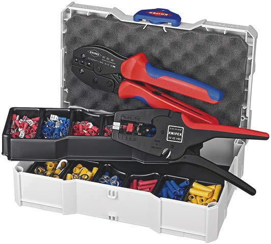 Kabelverbindersortiment 287-tlg. im Sortimentskoffer, 0,5-6 mm², mit Crimpzange und Abisolierzange – KNIPEX