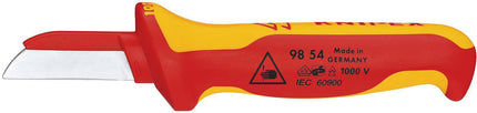 KNIPEX Kabelmesser 98 54 190 mm Gesamtlänge VDE-isoliert bis 1000 V Mehrkomponentengriff – 68 g, Marke