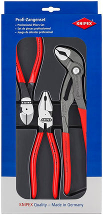 KNIPEX Kraft-Paket Zangen-Satz 3-teilig, poliert, im Kunststofftiefziehteil – 990 g