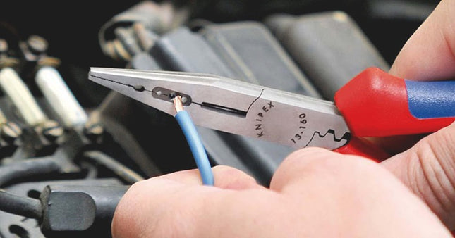 KNIPEX Verdrahtungszange Länge 160 mm 0,5-0,75 / 1,5 / 2,5 mm² poliert Kunststoffüberzug