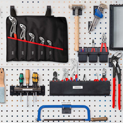 KNIPEX Cobra-Set 5-teilig in Rolltasche, grau atramentiert – 5-teiliges Zangenset, Selbstklemmend an Rohren und Muttern