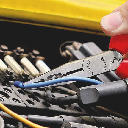 KNIPEX Verdrahtungszange Länge 160 mm 0,5-0,75 / 1,5 / 2,5 mm² poliert Kunststoffüberzug