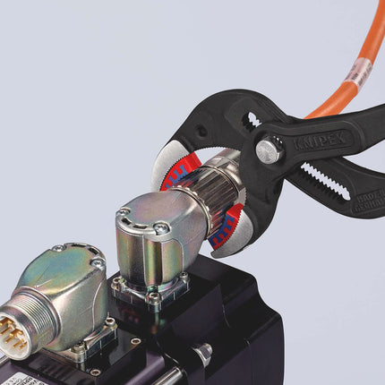 Syphon- und Connectorenzange 250 mm – 25-fach verstellbar, Spannweite 25–80 mm, schwarz atramentiert – KNIPEX