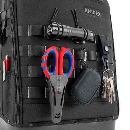 Werkzeugrucksack Modular X18, 350 x 250 x 500 mm, Nylongewebe, schwarz/rot – KNIPEX