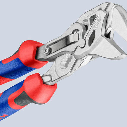 Zangenschlüssel 250 mm, Spannweite 52 mm, verchromt, Mehrkomponenten-Hüllen – KNIPEX