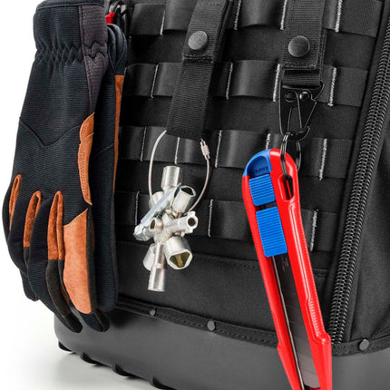 Werkzeugrucksack Modular X18, 350 x 250 x 500 mm, Nylongewebe, schwarz/rot – KNIPEX
