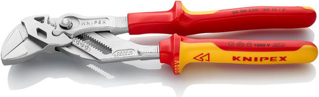 KNIPEX Zangenschlüssel 250 mm Spannweite 46 mm verchromt VDE-isoliert – Arbeiten direkt auf Chrom möglich