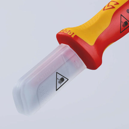 KNIPEX Kabelmesser 98 54 190 mm Gesamtlänge VDE-isoliert bis 1000 V Mehrkomponentengriff – 68 g, Marke