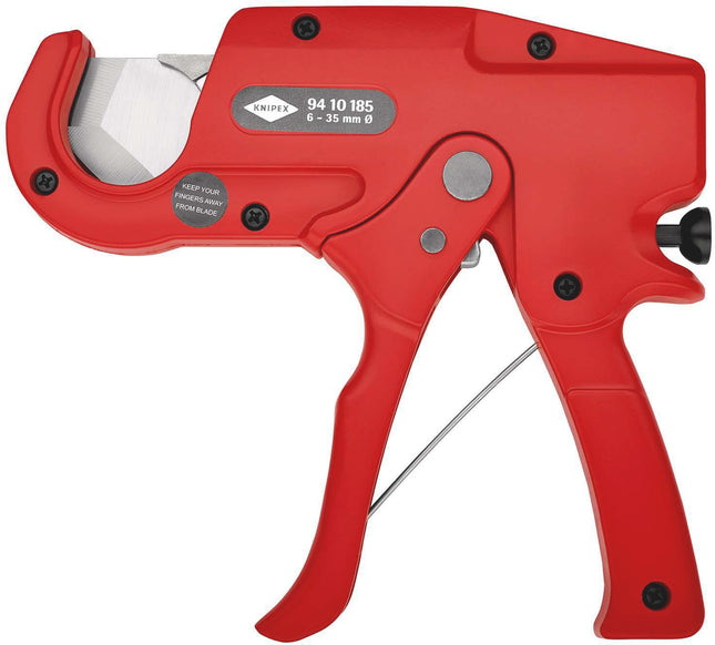 Rohrschneider für Kunststoffrohre Ø 6-35 mm, Länge 185 mm, Aluminium-Druckguss – KNIPEX