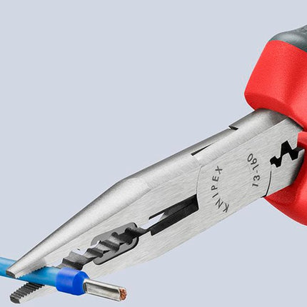 KNIPEX Verdrahtungszange Länge 160 mm 0,5-0,75 / 1,5 / 2,5 mm² poliert Kunststoffüberzug