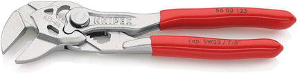 KNIPEX Zangenschlüssel 400 mm, Spannweite 85 mm, verchromt, Kunststoffüberzug – DIN ISO 5743