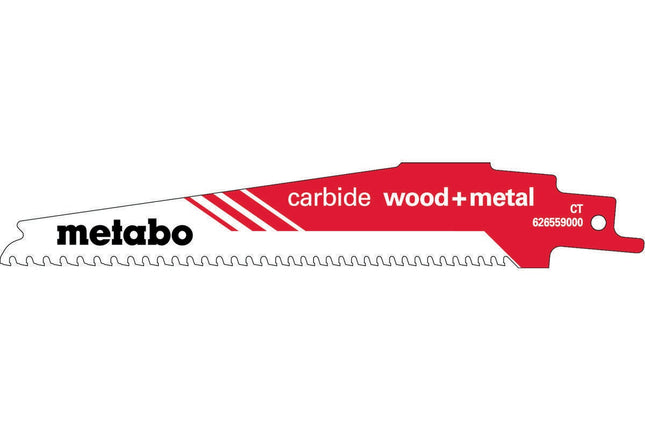 Metabo – Säbelsägeblatt carbide wood + metal 150 x 1,25 mm CT, hartmetallbestückt, 3-4mm/6-8TPI