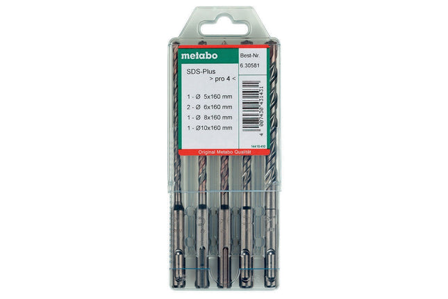 Metabo – Hammerbohrer-Satz SDS-plus Pro 4, 5-teilig, Kunststoffkassette