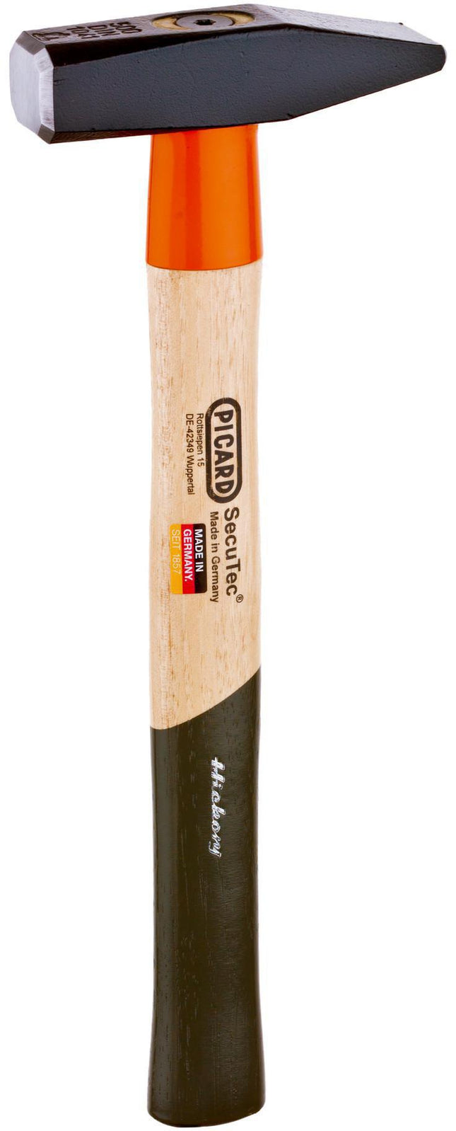 Picard Schlosserhammer SecuTec Nr. 12, 2000 g, Hickorystiel 400 mm – Deutsche Form, Kopfgewicht 2000 g