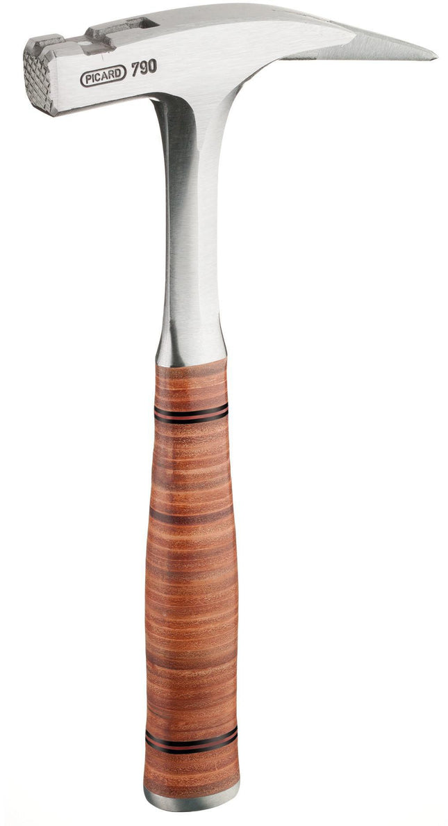 Picard Ganzstahllatthammer 79010, 950 g, mit Magnet, geraut, Ledergriff