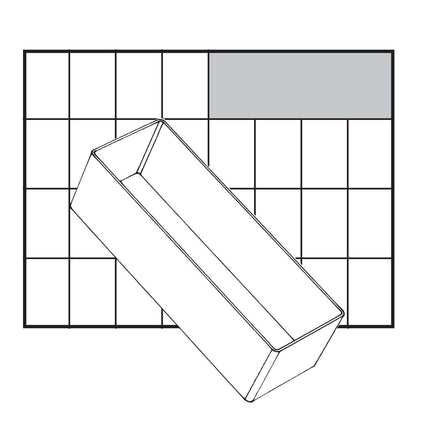 RAACO Einteilungsset A 8-3, 3-teilig, B55 x T235 x H47 mm, transparent