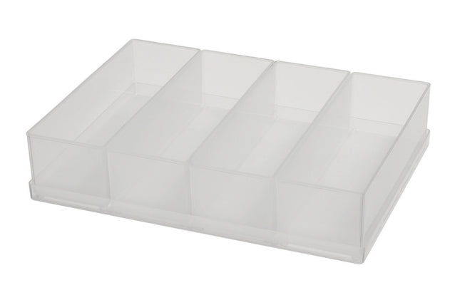 RAACO Einteilungsset A 9-4, 4-teilig, B39 x T218 x H47 mm, transparent