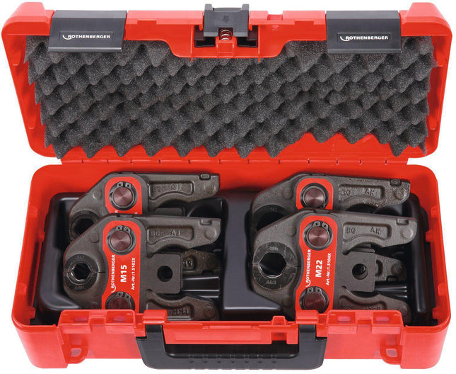 Pressbackenset 32 kN NW 15-18-22-28 mm Typ SV – ROTHENBERGER