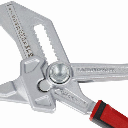 Zangenschlüssel – ROFAST von ROTHENBERGER – 185 mm, Spannweite 0–40 mm, 2K-Griff